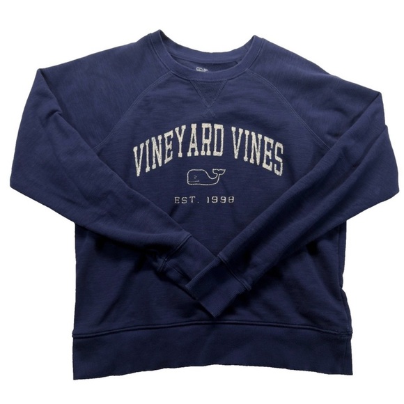 Vineyard Vines Tops - Vineyard Vines women’s Classic Navy Crewneck Sweater-NWT